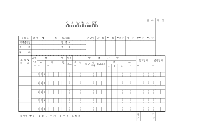 인사발령지(갑)